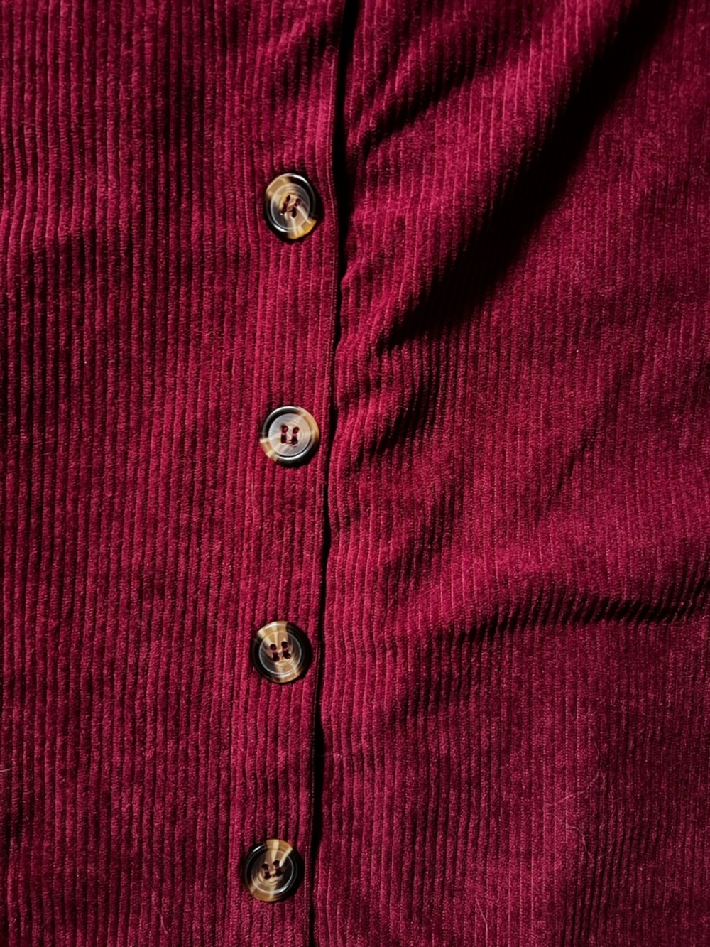 NWOT Button Down Front A-Line Corduroy Mini Skirt - Picture 3 of 5